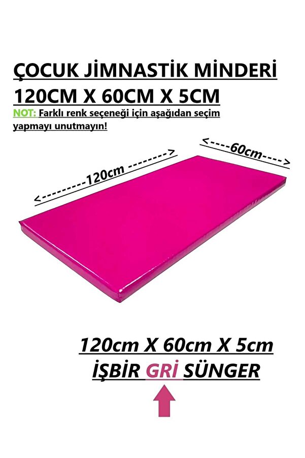 gürteks 60x120x5 Cm Çocuk Jimnastik Minderi (PVC)