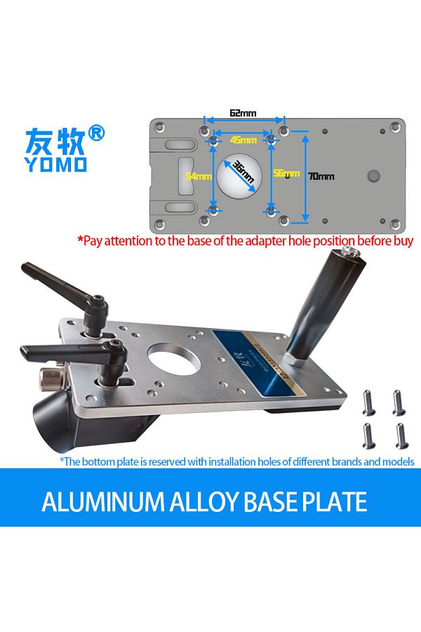 YOMO-Compact Router Milling Trimming Machine Base With Vacuum Interface for Woodworking Electric Trimm... 1