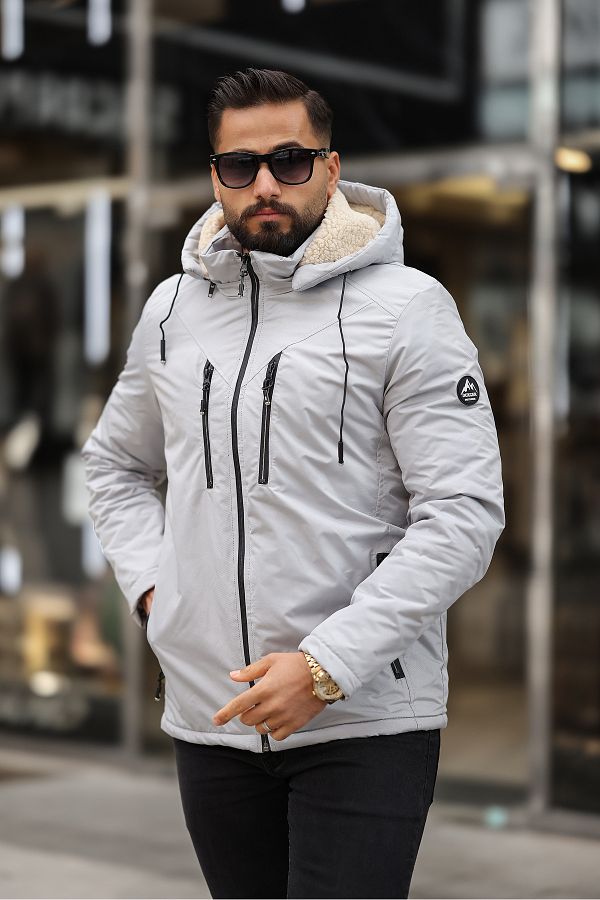 Winter coat with fur inside sale