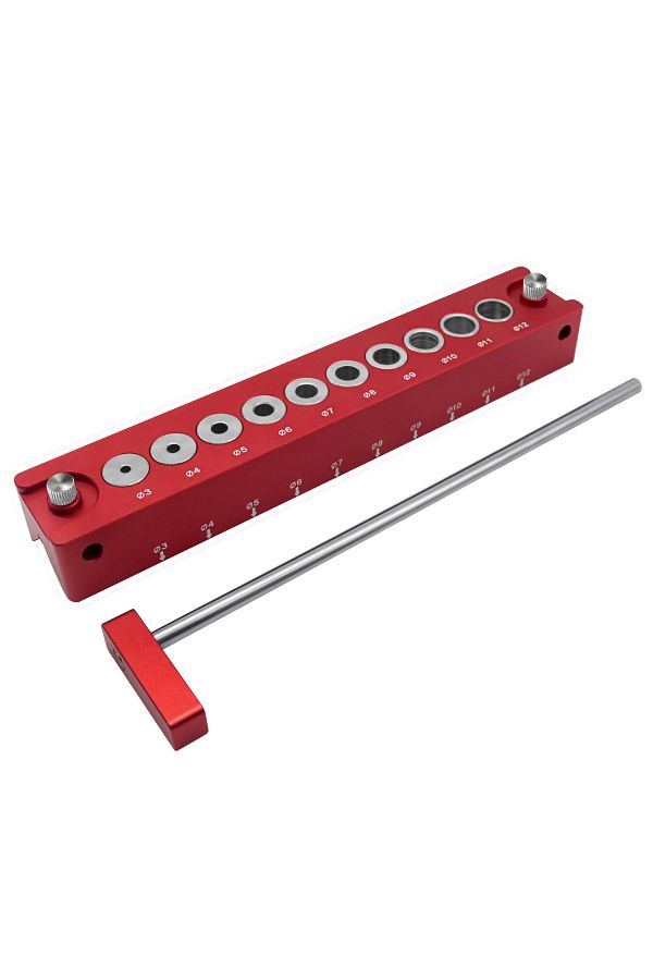 JIGHOLE-3-12mm Doweling Jig Drill Block - Handheld Drill Guide Woodworking Self Centering Drill Locator V... 1