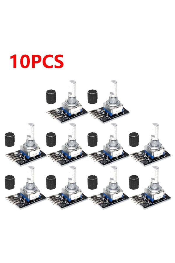 APWIKOGER-1-10pcs HW-040 360 Degrees Rotary Encoder Switch Module Brick Sensor Development Board with Knob ... 1