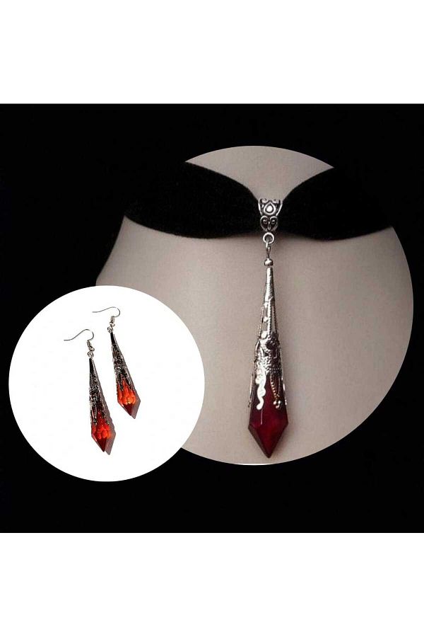 Batnests-Gothic Crystal Choker Set 1