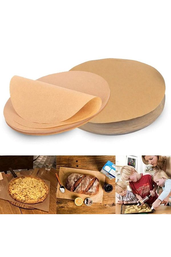 Ethab Ticaret-® 50 Pieces Air Fryer - Oil-Proof Baking Paper, 21.5 cm Round Model, XXL Model Compatible 1