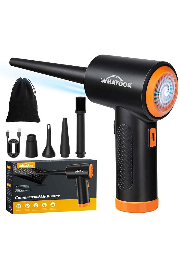 Choice-Compressed Air Duster for Computers Protable Cordless Air Blower Computer Cleaning with LED Light... 1