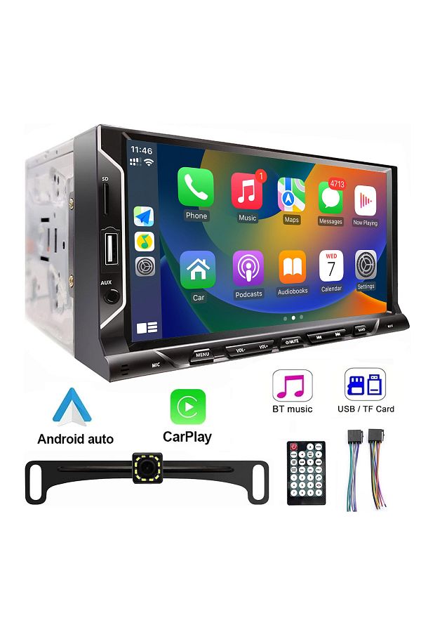 Choice-7 Inch 2 Din Car Radio Touch Screen Universal Car Video Player Support CarPlay & Android Auto wit... 1