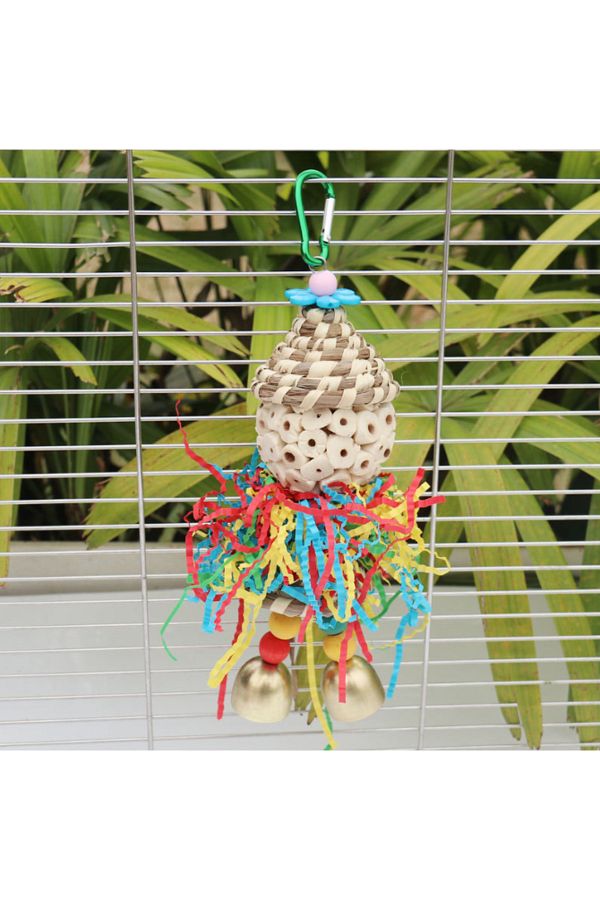 Choice-Bird toys, straw hats, colored shredded paper bells, chewy skewers, puzzle solving, cute doll sha... 1