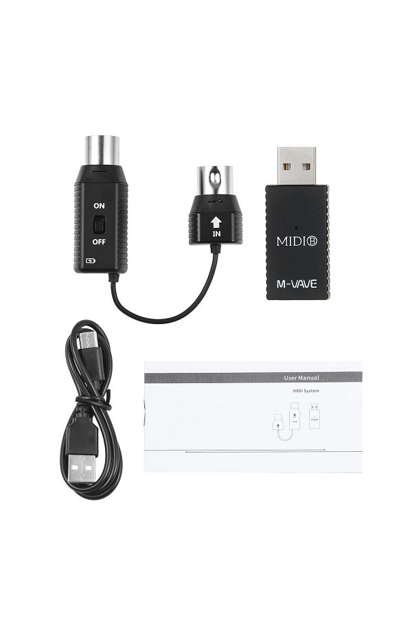 Choice-M-VAVE MS1 Mini Wireless Transmission System MIDI System MIDI Wireless Adapter Plug and Play Supp... 1