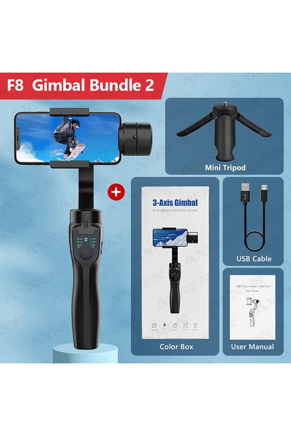 Choice-F8 3-Axis Handheld Gimbal Stabilizer Smartphone Clip, Anti-Shake Video Recording for Android Ipho... 1