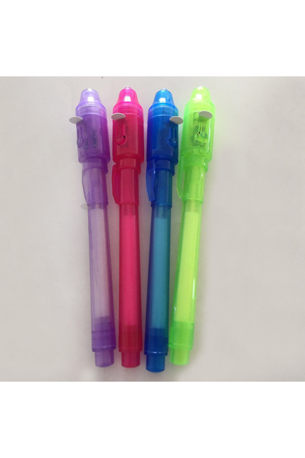 hairun-1/4Pcs Invisible Ink Pen Spy Pen with UV Light, Magic Marker for Secret Message,Treasure Box Priz... 1