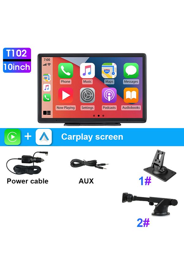 JMCQ-10 inch Carplay Car Smart Screen multimedia Video player Wireless Carplay Android Auto Car R... 1