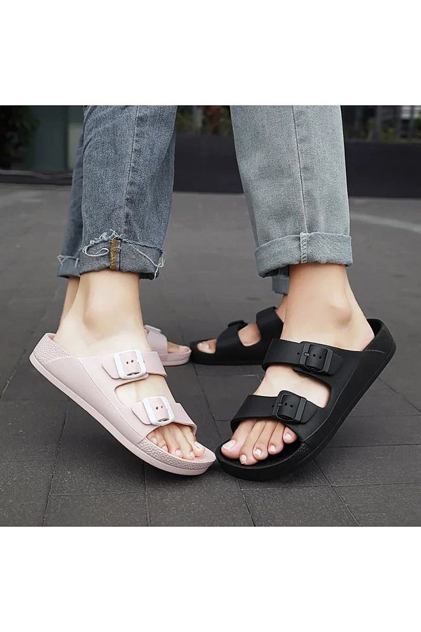 Choice Buckle Soft Sole Beach Holiday Slippers for Women Sandale Femme Ete Luxe Sandals for Men and Wome. Trendyol