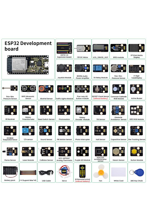 Choice-Keyestudio 42 in 1 ESP32 Sensor Module Kit for Arduino Programming Kit Support Arduino C and Micr... 1