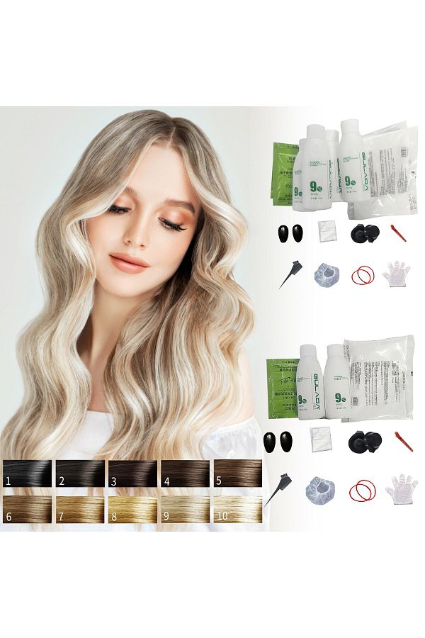 Choice 14 18 PCS 200 400ml Hair Bleaching Agent Set Hair Whitener Fading Black Plant Fading Powder Whit. Trendyol