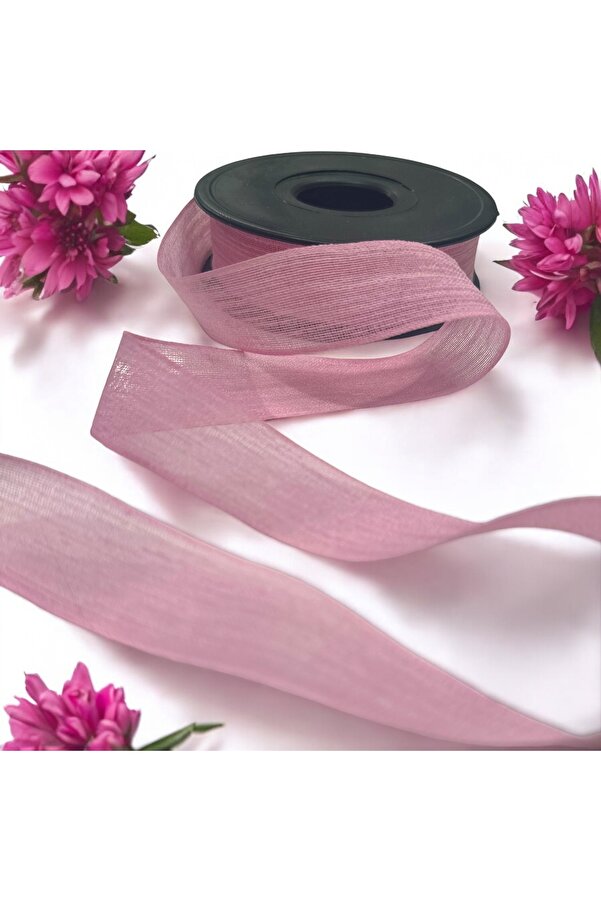 BukiroAtelier Linen Ribbon 5 Meters 2 cm Bow Ribbon - Trendyol