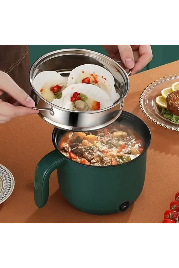 Choice Home Electric Cooker Multi Functional Food Cooking Pot Mini 1.5L Capacity Steaming Pot Portable K. Trendyol