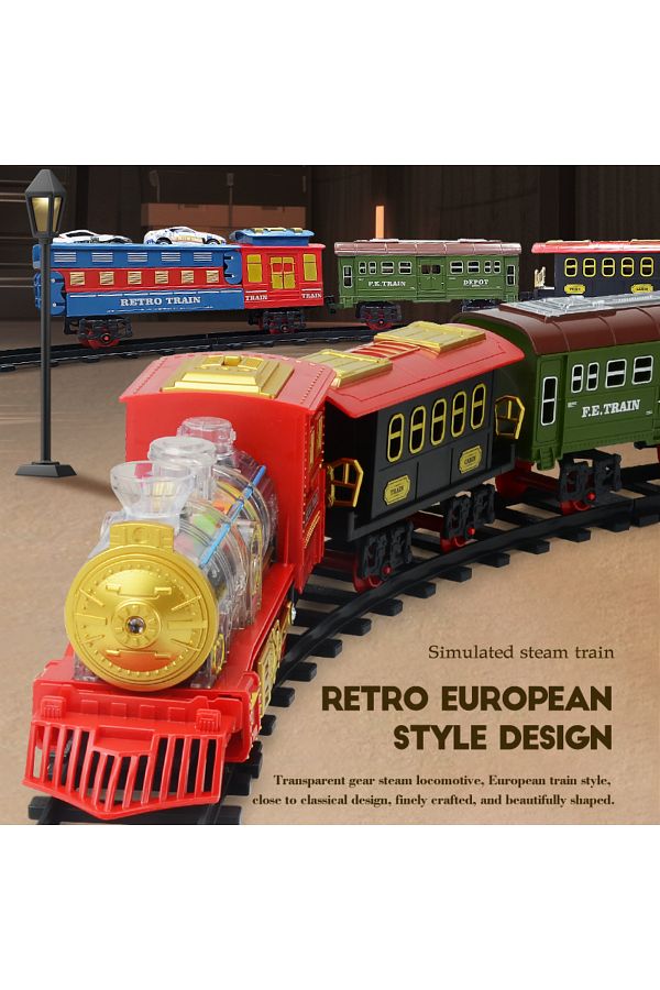 Choice Steam train Train Set Electric Train Sets Toddlers Classical Train Toys Battery Powered Locomotiv. Trendyol