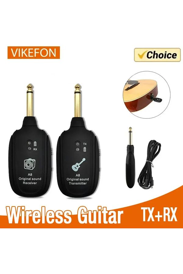 Choice A8 Guitar Wireless System Transmitter Receiver Built in Rechargeable Built in Rechargeable wirel. Trendyol