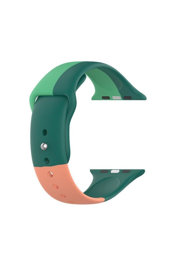 Markacase-Small(size) Triangle Silicone Cord for Apple Watch Series 123 38 Mm Green-salmon 1