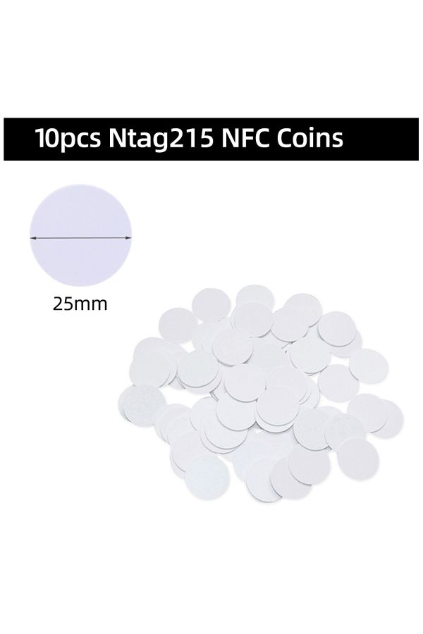 5YOA-10pcs NTAG215 NFC Card Tag Can Written by Tagmo Works with Switch Available for All NFC Mobile Phone 1