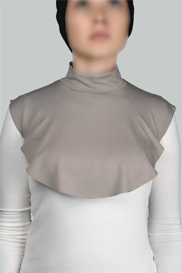 Altobeh-Guler de gât hijab din bumbac pieptănat cu gât simplu - nurcă deschisă 1