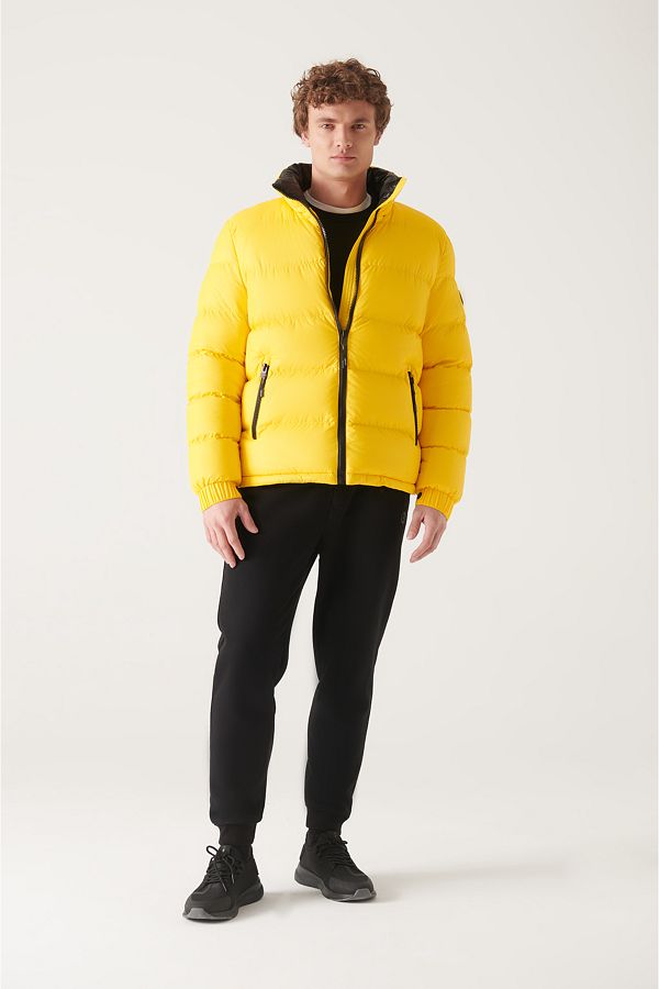 Winter jacket with yellow strap store