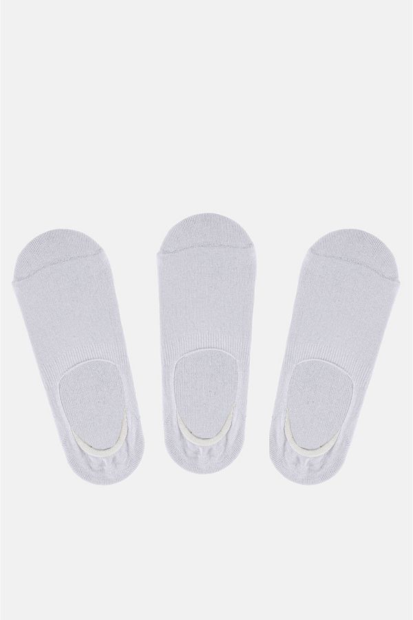 Avva-Men's White 3-Piece Ballerina Socks B008555 1