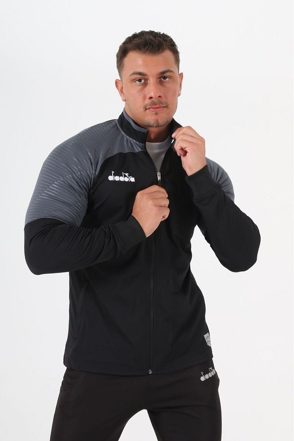 Diadora Black Premium Camping Tracksuit Top Trendyol
