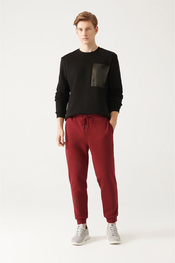 Red cotton sweatpants 2025