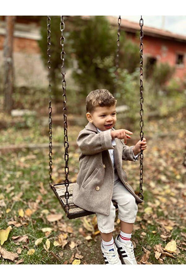 favorimkids Füme Kaşe Bebek Çocuk Kaban