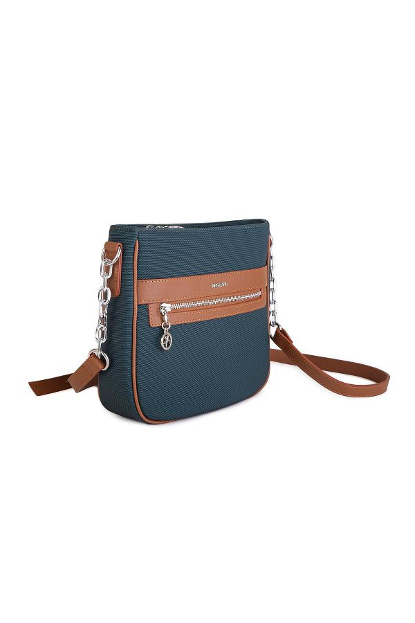 Nas Bag Women s Crossbody Bag Sports Adjustable Strap Petrol Tan Lacst PRODUCT SIZE 24X24X7 CM Trendyol