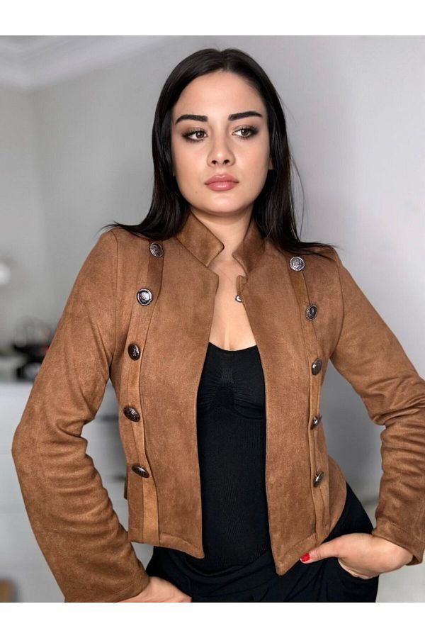 Women's short suede jacket shop