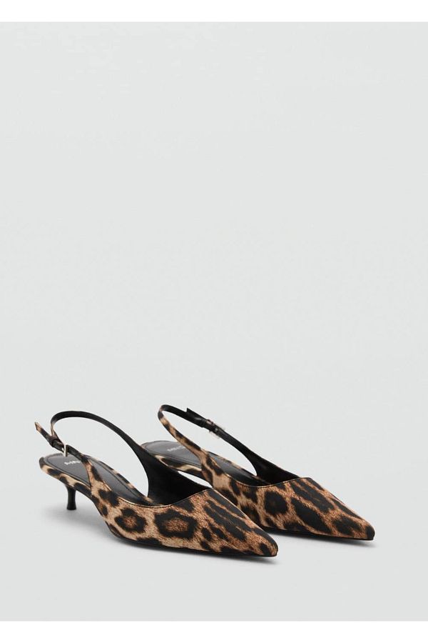 MANGO Woman-Topánky na podpätku s leopardím vzorom 1