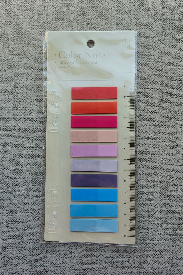 Mona Craftist-Soft Pastel Colored 200 Sheets Post-It Note Paper - Index Sticker with Ruler 1
