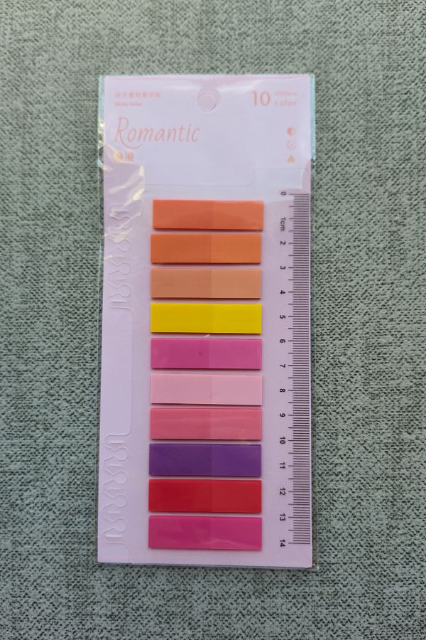 Mona Craftist-Soft Pastel Colored 200 Sheets Post-It Note Paper - Index Sticker with Ruler 1