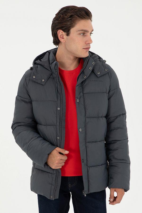 U.S. Polo Assn. Men s Anthracite Coat 50292894 Vr006 Trendyol