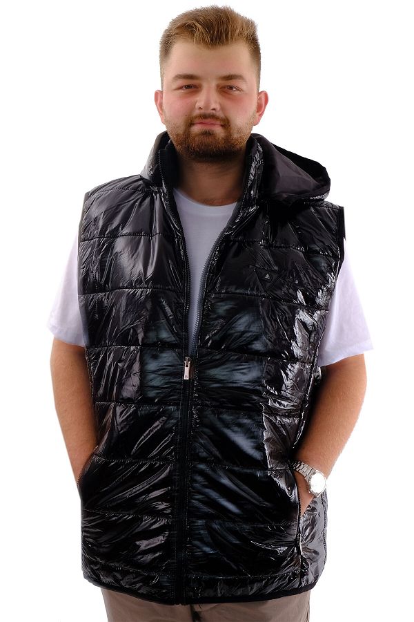 Plus size black puffer vest new arrivals