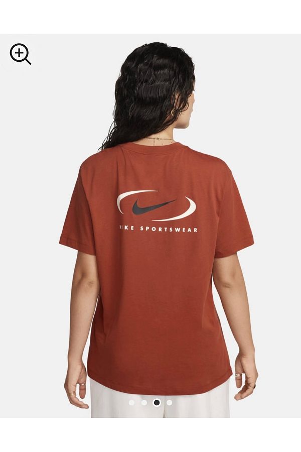 Nike Women s Swoosh Printed Boyfriend Short Sleeve T Shirt Trendyol