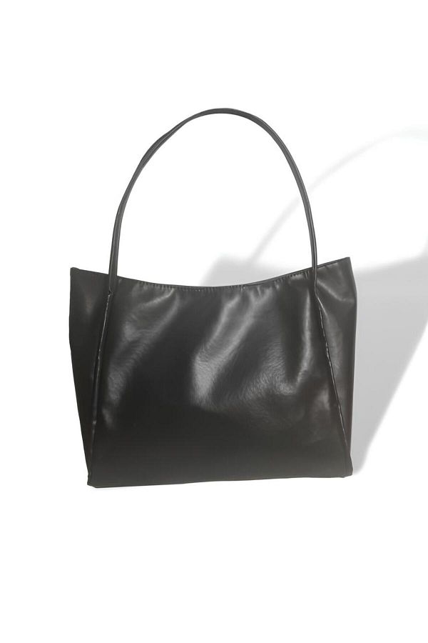 YMZBAG-Geantă de umăr Shopper maro închis 1