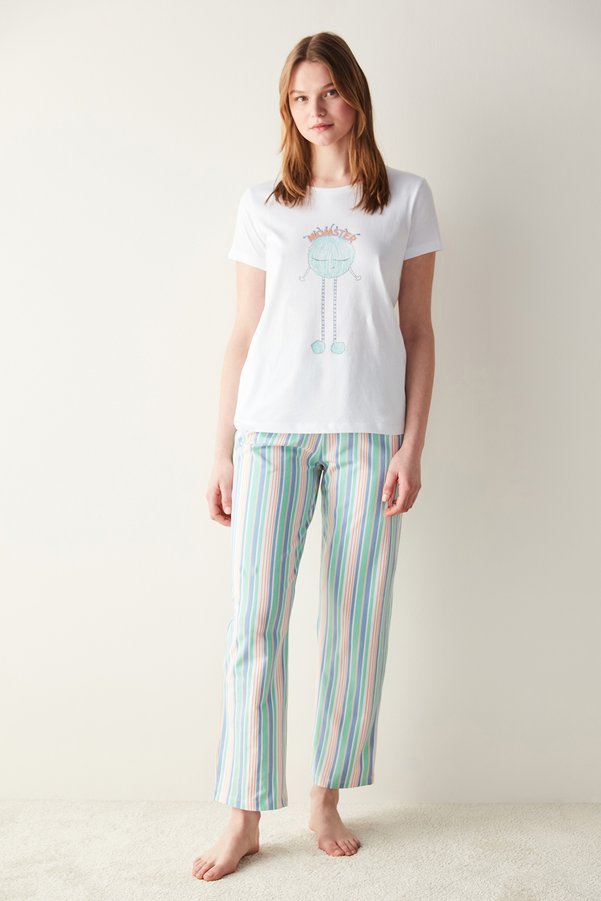 Penti Momster Multicolored Pants Pajama Set