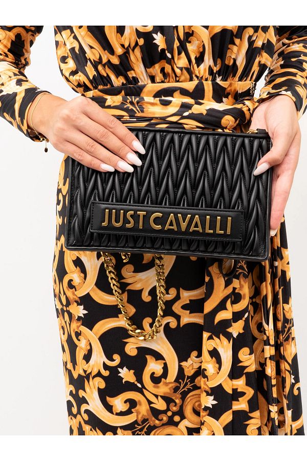 Roberto cavalli gold bag clearance