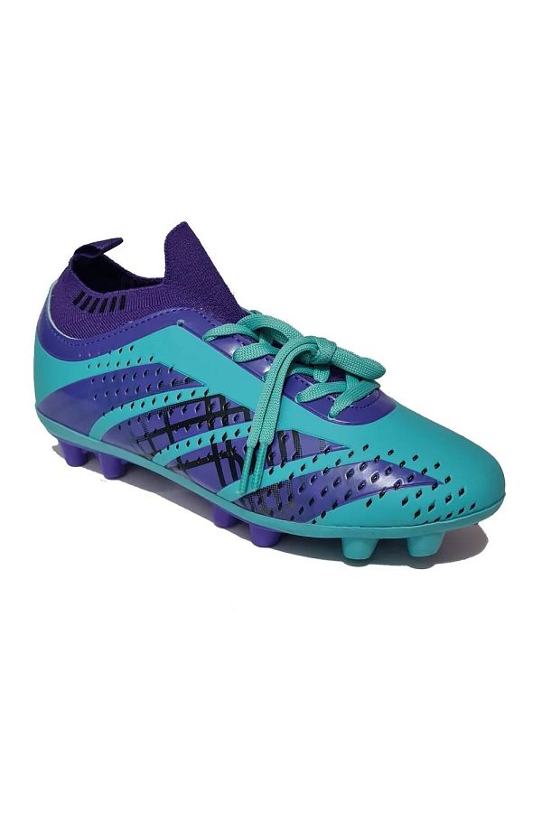 LAL GA Air Laliga New Season New Model Football Boots Turquoise Purple Astroturf Field Shoes with Socks Trendyol