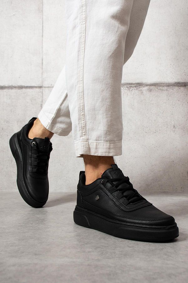L.A Polo 515 Black Color Black Sole Lace up Casual Men s Sports Shoes Trendyol