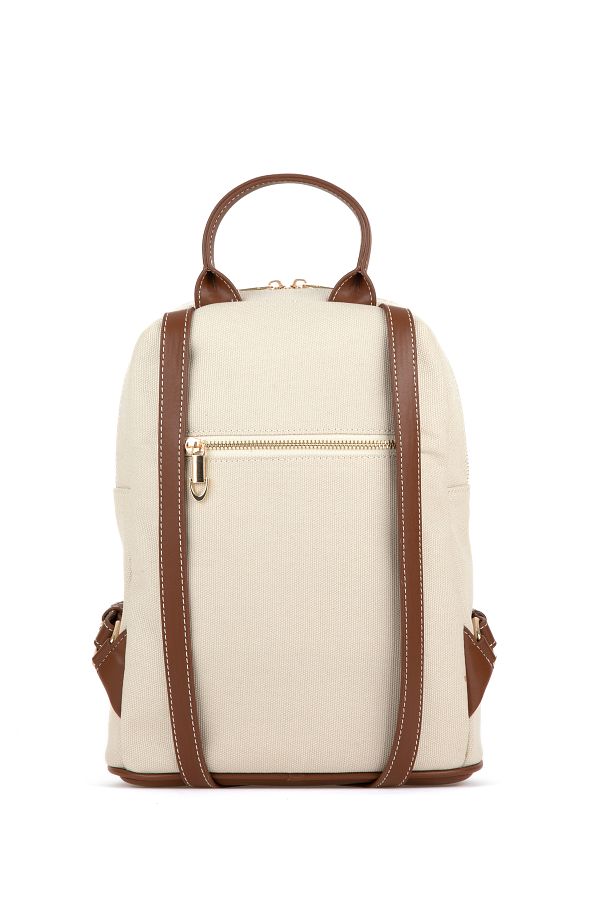 U.S. Polo Assn. Women s Cream Canvas Backpack 50300291 Vr071 Trendyol