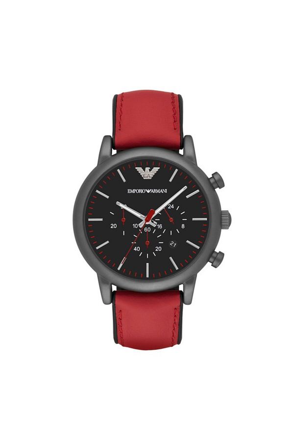 Red armani watch online