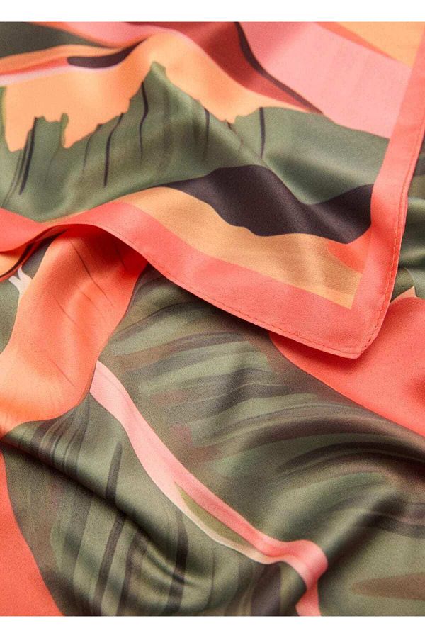 MANGO Woman-Multicolored Patterned Scarf 1