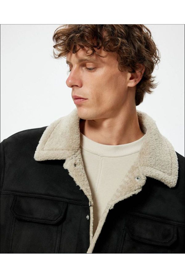 Suede look coat store