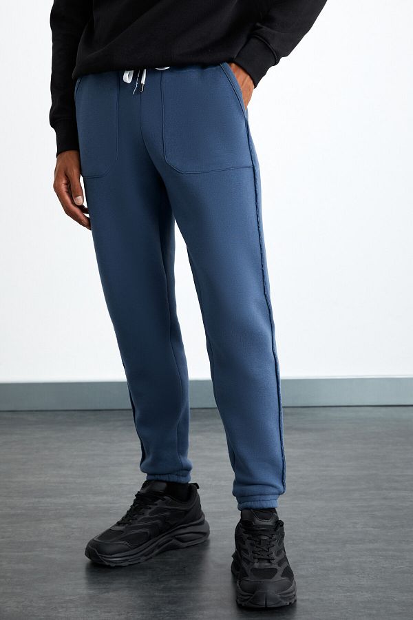 GRIMELANGE-Ανδρικό βαμβακερό-πολυεστερικό Indigo Sweatpants TYRESE 1