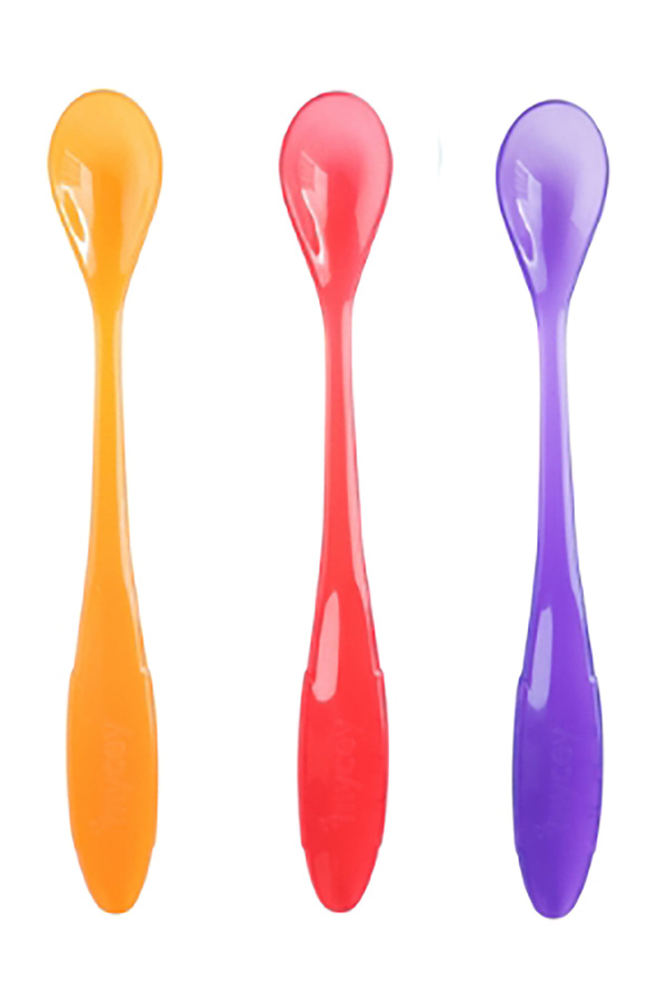 mycey Uzun Saplı Besleme Kaşığı - 3'lü - Turuncu-kırmızı-mor
