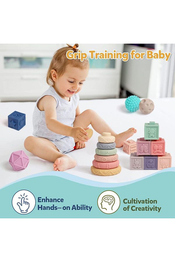 Arabest Baby Blocks set Children s building block toys Silicone building blocks Trendyol