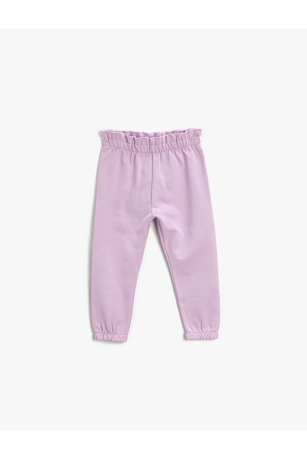 Koton-Basic Jogger Sweatpants with Drawstring Waist Elastic Ribbon 1
